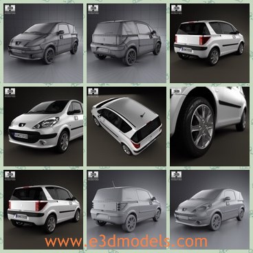 3d model the car in 2008 - This is a 3d mod el of the car in 2008,which is large and expensive.The car is compact and made in France.