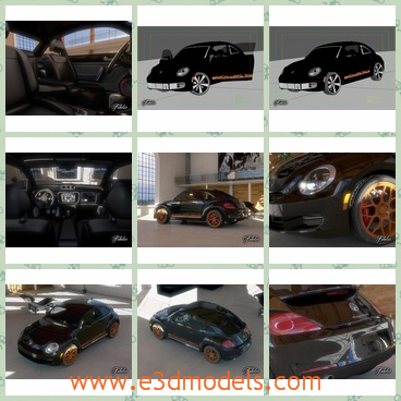 3d model the car in black - This is a 3d model of the car in black,which is a sports car and was made in 2013 and in Germany.