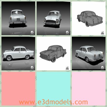 3d model the car in India - THis is a 3d model of the old car in India,which is named as the Hindustan Ambassador.The Hindustan Ambassador is a car manufactured by Hindustan Motors of India. It has been in production since 1958 with few improvements or changes and is based on the Morris Ox III model.