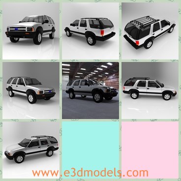 3d model the car made in 1995 - This is a 3d model of the car made in 1995,which is large and spacious.In the Canadian market, four-door models of the Blazer and Jimmy were sold until the 2004 model year and until the 2005 model year for the two-door models of both.