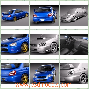 3d model the car made in 2003 - This is a 3d model of the car made in 2003,which is a sedan car actually and the model is fast and outstanding at that time.