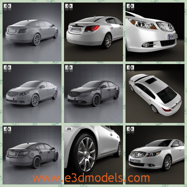 3d model the car made in 2012 - This is a 3d model of the car made in 2012,which is modern and luxury.The model is built with four doors.
