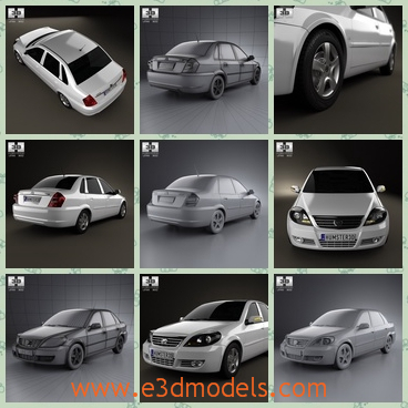 3d model the car made in China - This is a 3dmodel of the car made in China,which is common and popular for a whilr when it was first made.