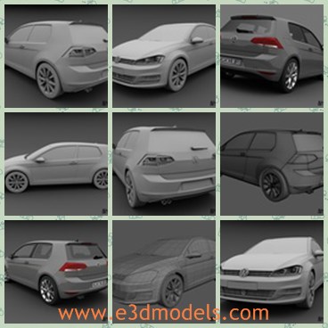 3d model the car made in Germany - This is a 3d model of the car made in Germany,which is modern and fase.The car has three doors and popular around the world.