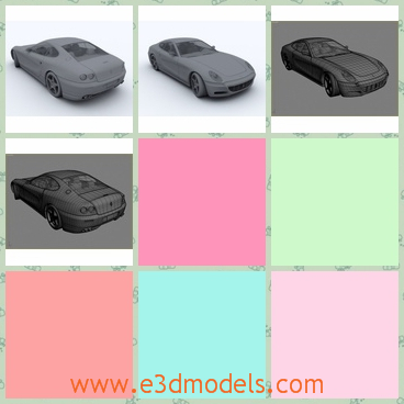 3d model the car made in Italy - This is a 3d model of the car made in Italy,which is luxury and expensive.The model is made in high quality.
