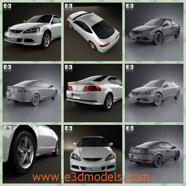 3d model the car made in Japan - This is a 3d model of the car made in Japan,which is a sports car and the car has 2 doors.