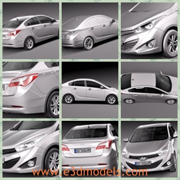 3d model the car made in Korea - This is a 3d model of the car made in Korea,which is the famous hatchback in 2013 for its pretty great appearance and cheap price.