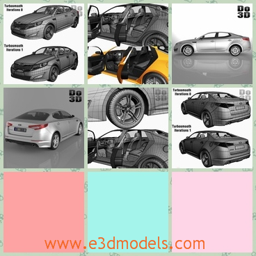 3d model the car made in Korea - This is a 3d model of the car made in Korea,which was made in 2013.The model is fast and attractive to young people.