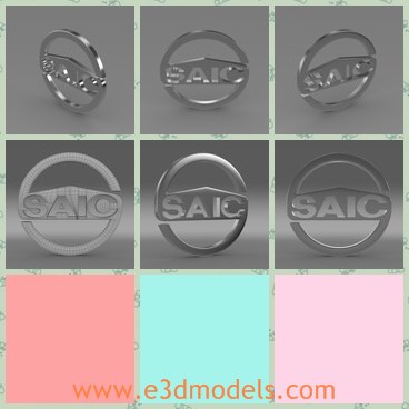 3d model the car mark - This is a 3d model of the car mark,which is round and automatic.The model was built on vector drawings. All sizes are designed in accordance with the original.