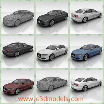 3d model the car of Audi - THis is a 3d model of the car of Audi,which is luxury and modern.The model is made and sold in many countries around the world.