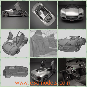 3d model the car of Audi - THis is a 3d model of the car of Audi,which is the new concept car.The model is the new design of the brand.