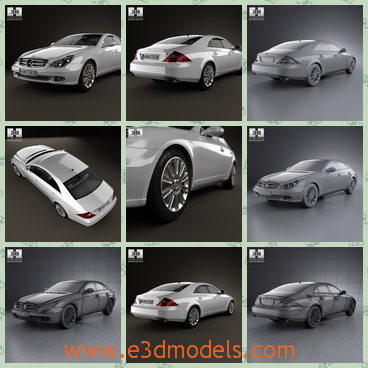 3d model the car of Benz in 2006 - This is a 3d model of the car of Benz in 2009,which is made in high qiality.The model is white and charming.