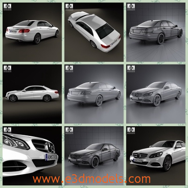 3d model the car of Benz in 2014 - THis is a 3d model of the car in 2014,which is the product of Benz.The model has four doors and it was made in Germany.