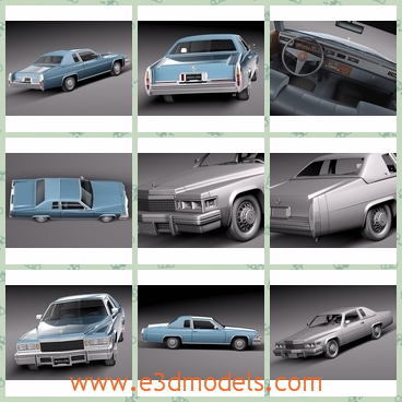 3d model the car of Cadillac - This is a 3d model of the car of Cadillac,which is old and expensive.The model was made in high quality.
