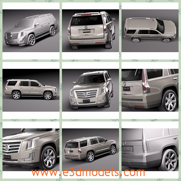 3d model the car of cadillac - This is a 3d model of the car of Cadillac,which is large and popular amongst the male.