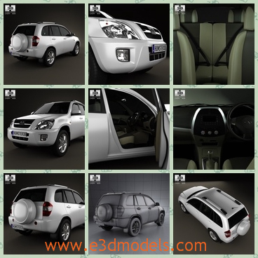 3d model the car of Chery made in China - This is a 3d model of the car of Chery made in China,which is modern and popular among people.