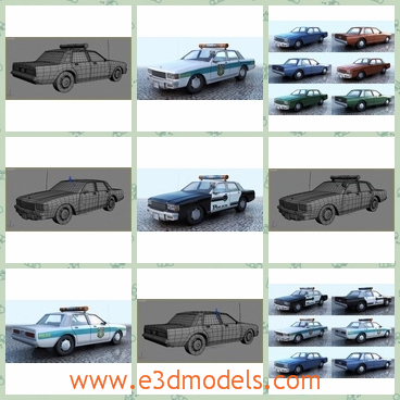 3d model the car of chevrolet - This is a 3d model of the car of Chevrolet,which is made in high quality.The police car is special and made with stable materials.