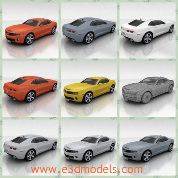 3d model the car of chevrolet - This is a 3d model of the car of Chevrolet,which is modern and new.The model is the most famous and charming car in the world.