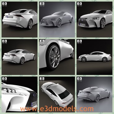 3d model the car of Lexus - This is a 3d model of the car of Lexus,which is modern and convertible.The car is made in Japan in 2012.