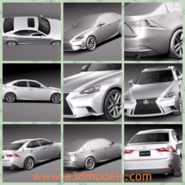 3d model the car of Lexus - This is a 3d model of the car of Lexus,which is luxury and created with high quality.