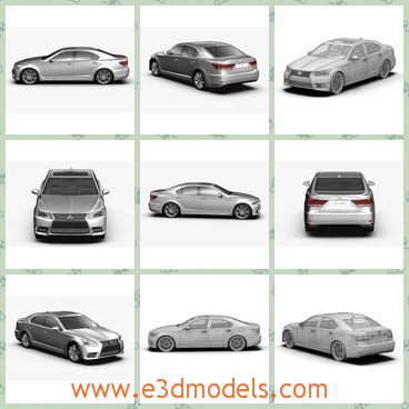 3d model the car of Lexus - This is a 3d model of the car of Lexus,which was made in 2013 and the shape of the car is modern and luxury.