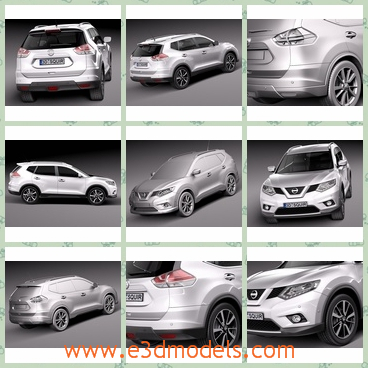 3d model the car of Nissan - This is a 3d model of the car of Nissan,which was made in 2014 and the car is famous in the world and the shape is popular in so many countries.
