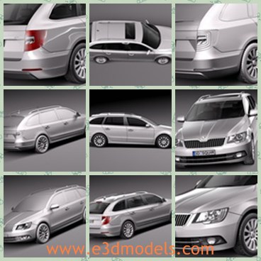 3d model the car of Skoda - THis is a 3d model of te car of Skoda,which is modern and popular among young people in 2014.