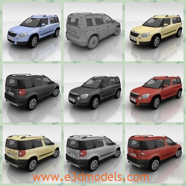 3d model the  car of Skoda - This is a 3d model of the car of Skoda,which is modern and special in its shape.The body is spacious and grand.