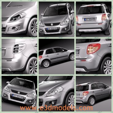 3d model the car of Suzuki - This is a 3d model of the car of Suzuki,which is the famous car made in Japan.The car is a hatchback in 2010,which is popular around the world.