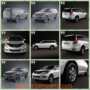 3d model the car of the Great Wall - This is a 3d model of the car of the Great Wal,which is made in China and is also popular.