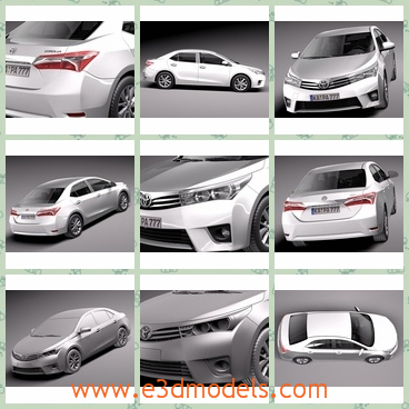 3d model the car of Toyota - This is a 3d model of the car of Toyota from Japan,which is not so charming and outstanding.The model is the type that prominent in Europe.
