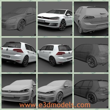 3d model the car of Volkswagen - This is a 3d model of the car of Volkswagen,which is compact and famous sports car made in Germany.