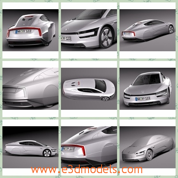 3d model the car of Volkswagen - This is a 3d model of the car of Volkswagen,which is shining and charming.The model is cheap compared with others.