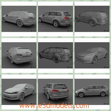3d model the car of Volkswagon - This is a 3d model of the car of Volkswagon,which is modern and grand.The model is made in high quality.
