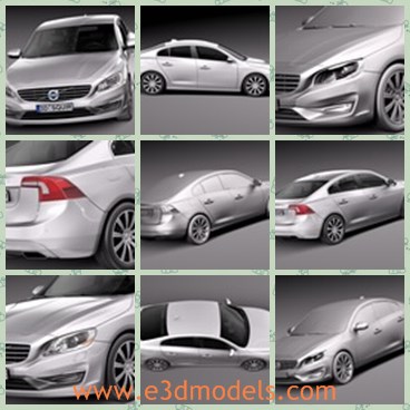 3d model the car of Volvo - This is a 3d model of the Volvo car,whih is made in Sweden.The model is cool and popular among young people,which is created with good quality.