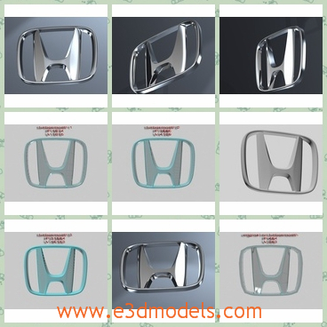 3d model the car sign - This is a 3d model of a car sign,which is the badge of the car and peopel can judge a car according to the symbol.