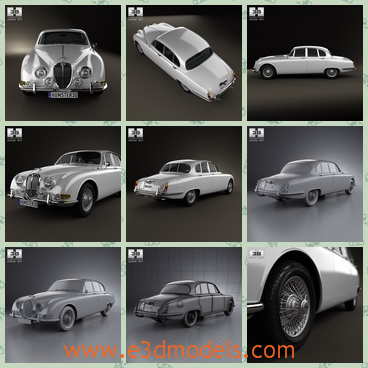 3d model the car type in 1963 - This is a 3d model of the car type in 1963,which has 4 doors and the car was made in ancient style.