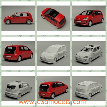 3d model the car with a hatchback - This is a 3d model of the car with a hatchback,which small and is made in German.The model is used in the city.