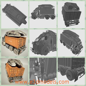 3d model the cargo in the mlitary - This is a 3d model of the cargo in the military,which is large and practical.The truck is the product of a new concept.