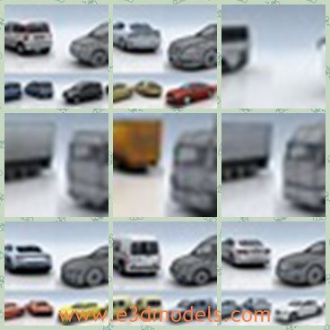 3d model the cars - This is a 3d model of the cars,which contains truck,sadan,sports car and SUV.