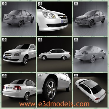 3d model the classic car of Chevrolet - This is a 3d model of the classic car of Chevrolet,which is famous around the world.The model is created with four doors and the tires are made with high quality.