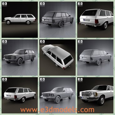 3d model the classic type of Benz - THis is a 3d model of the classic type of Benz,which is a touring type and made in Germany in 1975.