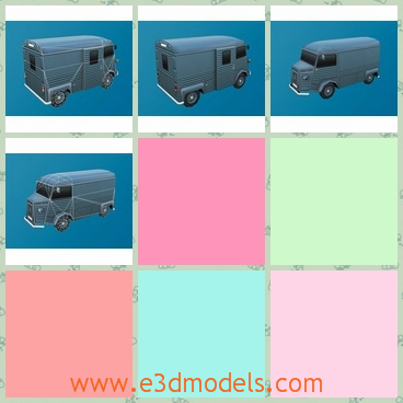 3d model the classical delivery car - This is a 3d model of the classical delivery car,which is old and useful.The model is common in the factory.