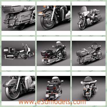 3d model the classical motorbike - This is a 3d model of the classical motorbike,which is special and popular among young people.