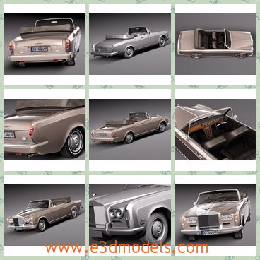 3d model the classis car in 1971 - This is a 3d model of the classic car in 1971 and the shape is outdated.The model was attractive at that time.