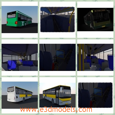 3d model the collection of bus - This is a 3d model of the collection of bus,which are fine and popular.The model is new and ready to deliver to other countries.