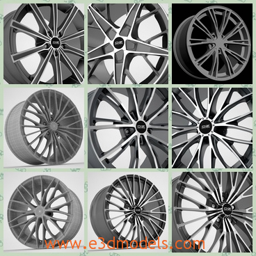 3d model the collection of rims - This is a 3d model of the collection of rims,which are fine and special and unforgettable at first sight.