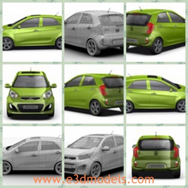 3d model the compact car - This is a 3d model of the compact car,which is made with good quality.The car is made in 2012 and very popular around the world.