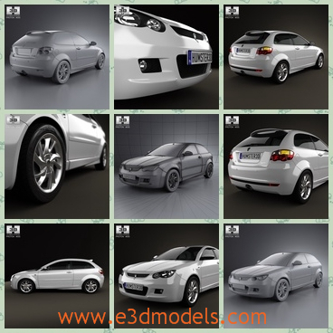 3d model the compact hatchback - This is a 3d model of the compact hatchback,which is the type in 2012 and the car comes from Malaysia.