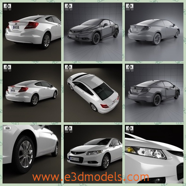 3d model the coupe of Japan - This is a 3d model of the coupe of Japan,which is modern and made in high quality.The model is made with two doors.